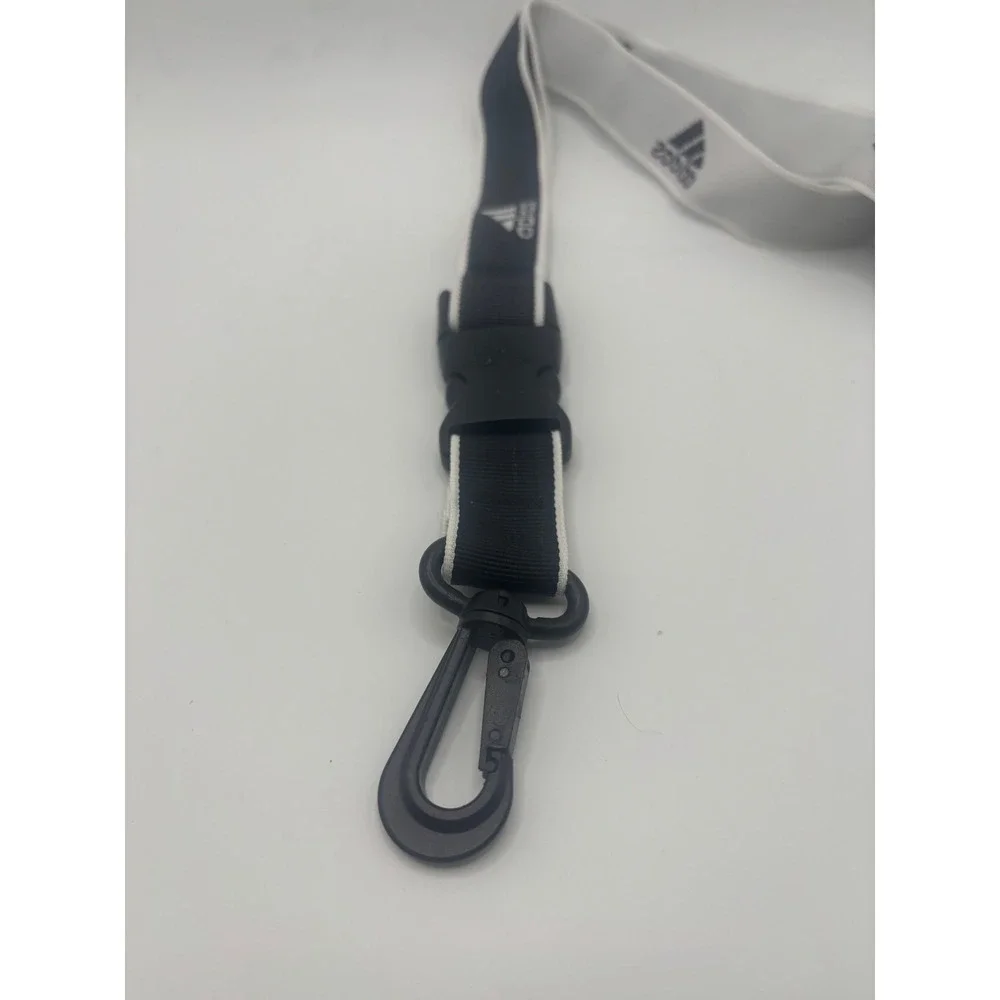 Adidas Lanyards 9 Keychain Neck Strap Navy Blue White Logo Quick Release Buckle
